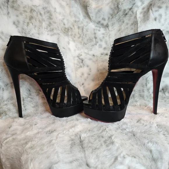 Christian Louboutin Karina Strappy Caged Ankle Booties - Picture 11 of 11